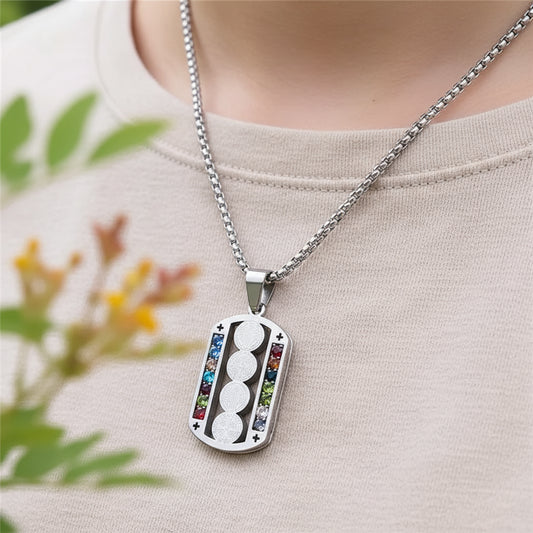 Crystal Saint Benedict Medal Necklace