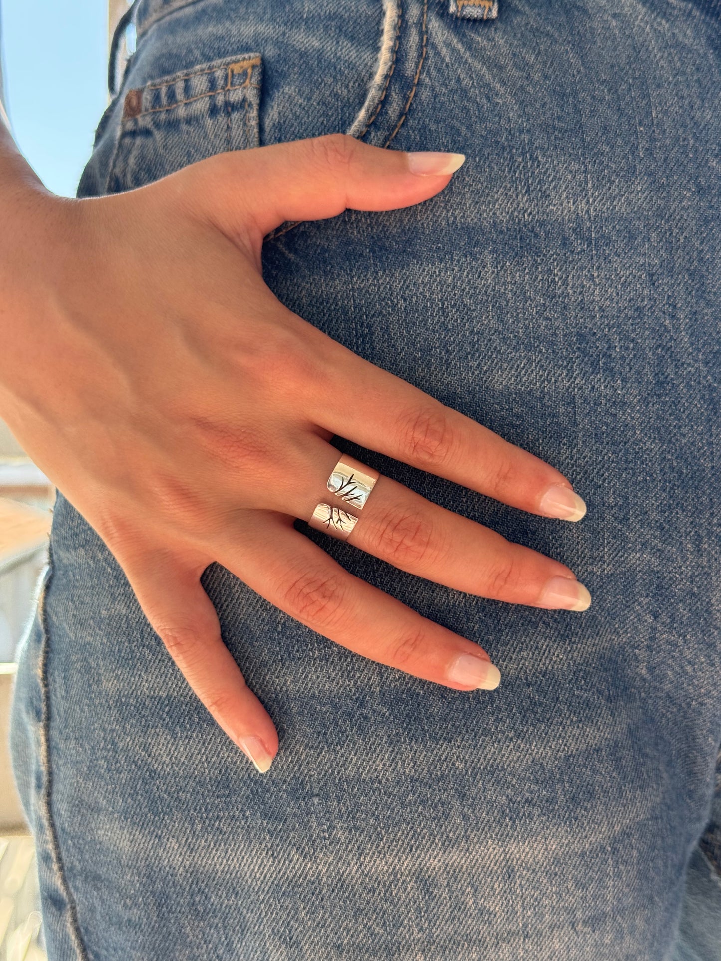 Bague en argent Branches de vie