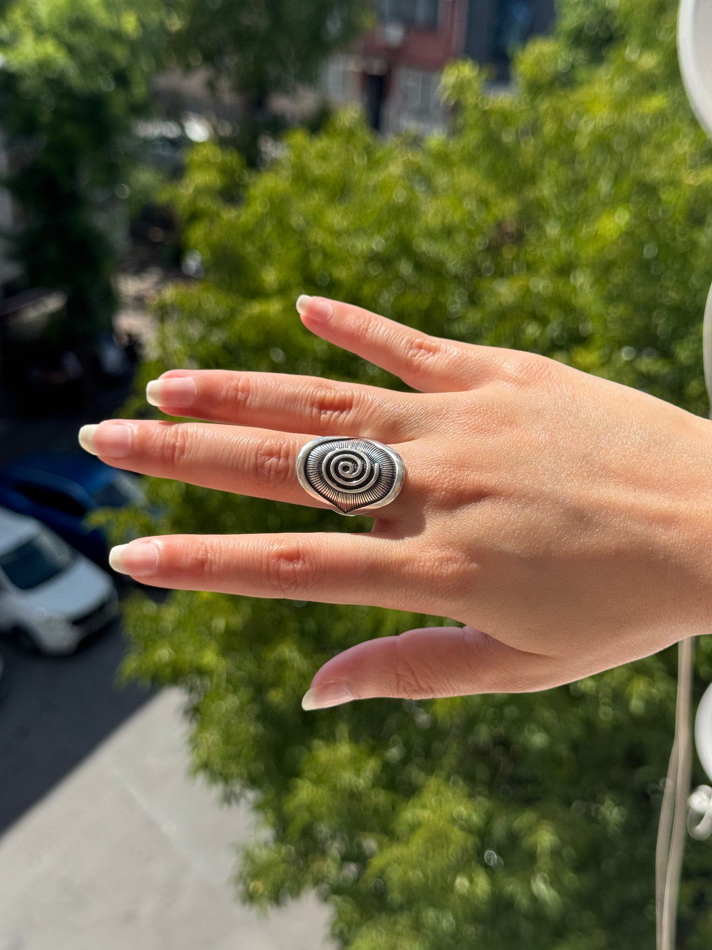 Bague en argent Chemin du Temps