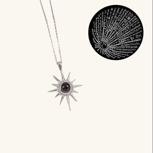 I Love You in 100 Languages North Star Women's Silver Necklace