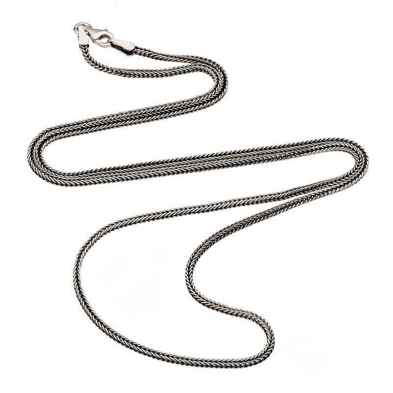 2 mm Fox Tail 55 Cm Silver Chain