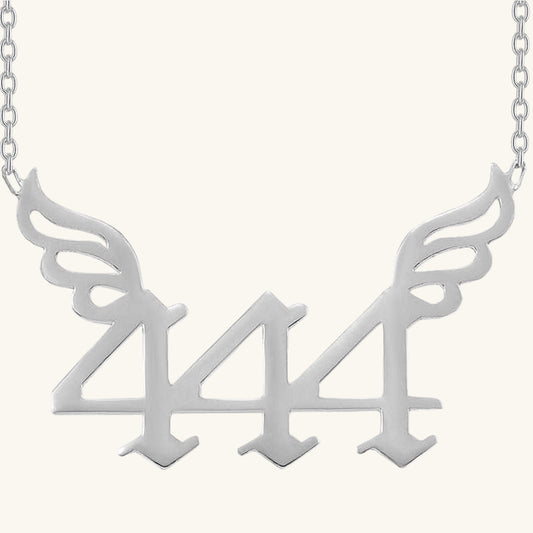 444 Engelszahl Damen Silber Halskette