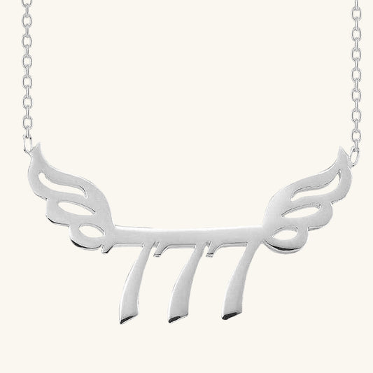 777 Angel Number Women's Silver Pendant
