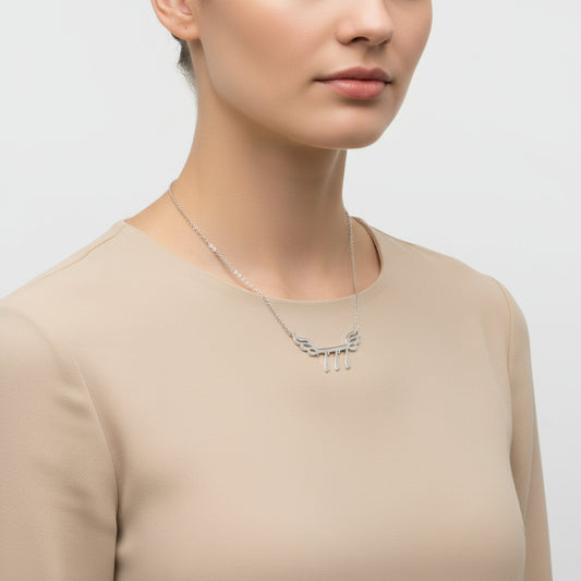 777 Engelszahl Damen Silber Halskette