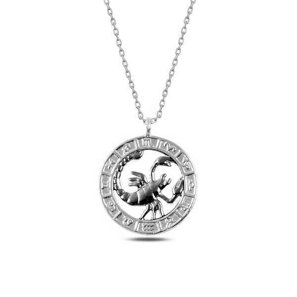 Scorpio Zodiac Silver Pendant