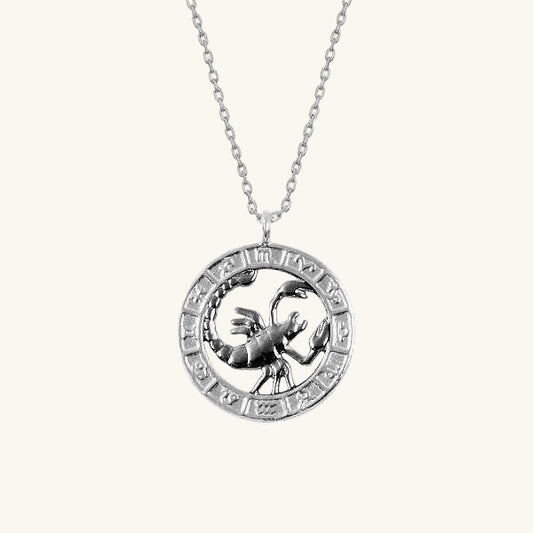 Scorpio Zodiac Silver Pendant