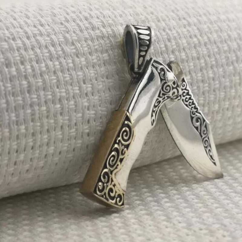 Hunter's Knife Men's Silver Pendant