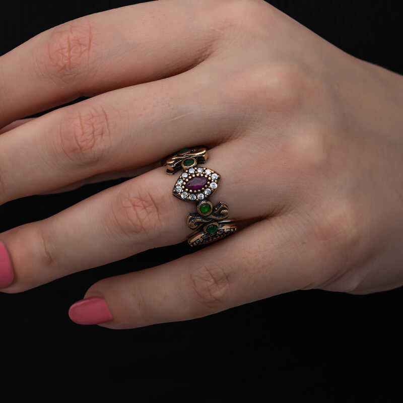 Adjustable Authentic Shuttle Women's Silver Ring