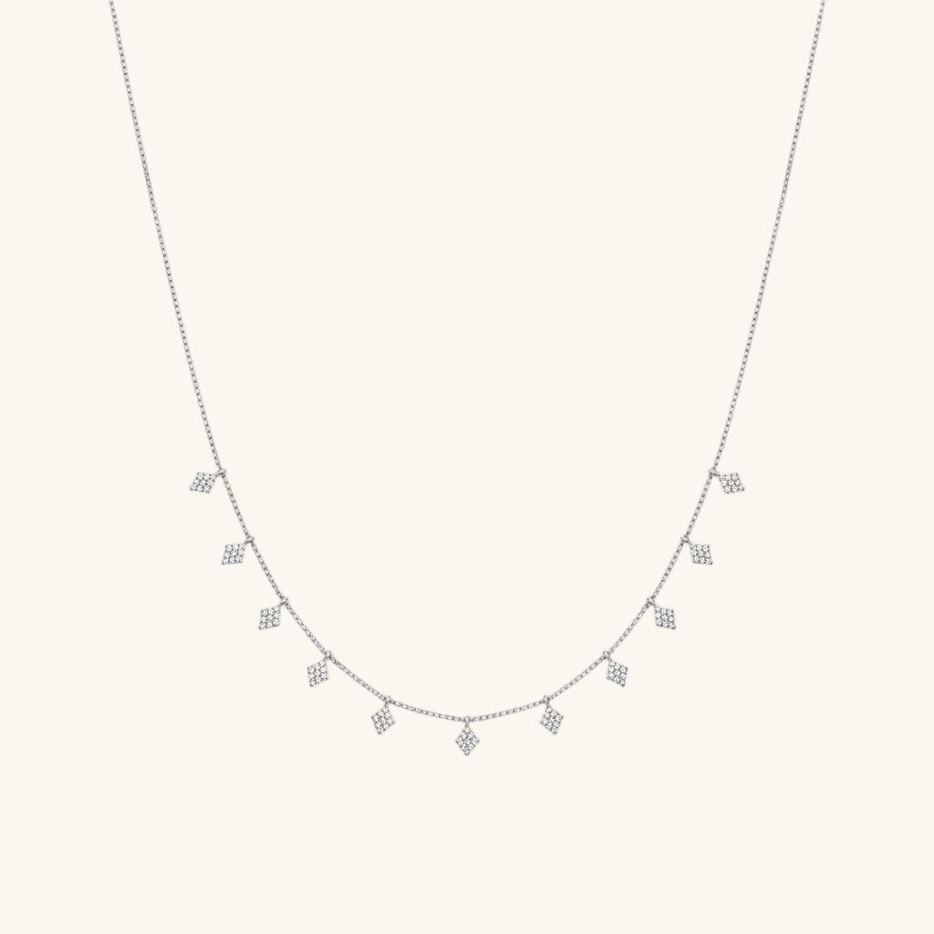 Baklava Cut Luck Women's Silver Necklace
