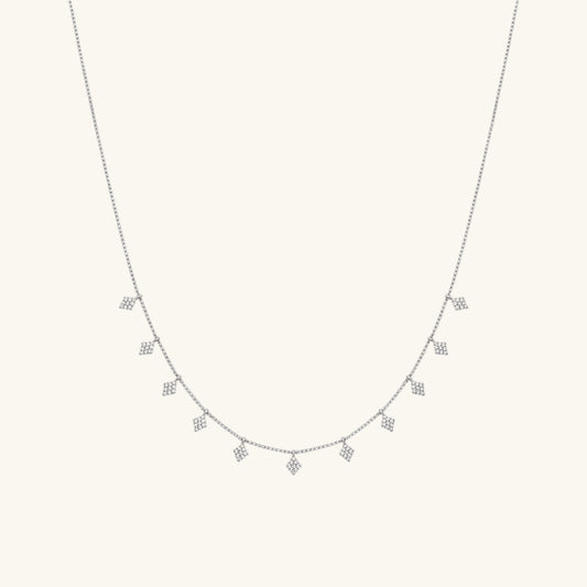 Baklava Cut Luck Women's Silver Necklace