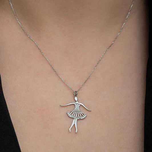 Ballerina Women's Silver Necklace