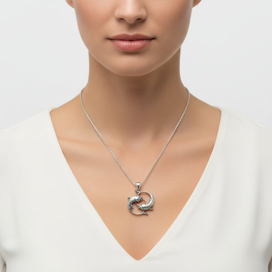 Fish Silver Necklace