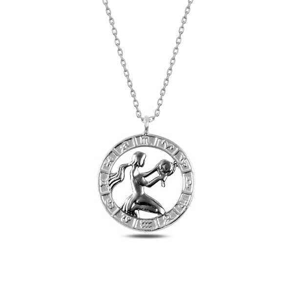 Virgo Zodiac Silver Necklace