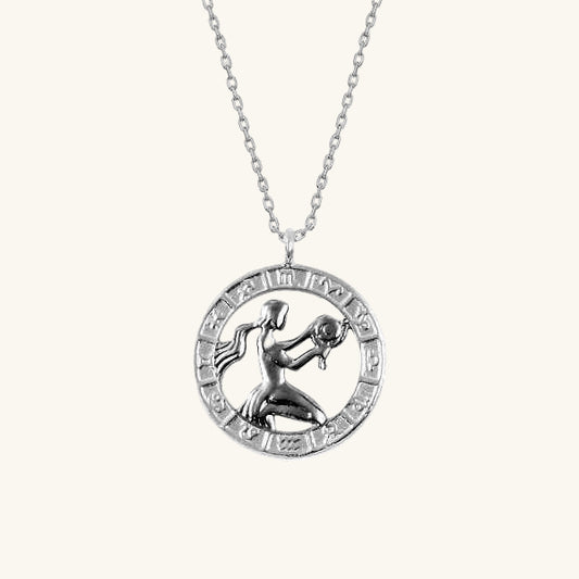 Virgo Zodiac Silver Necklace