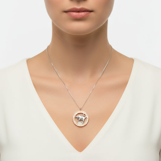 Rose Gold Plated Taurus Zodiac Silver Necklace