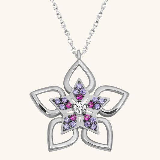 Flower Women's Silver Necklace