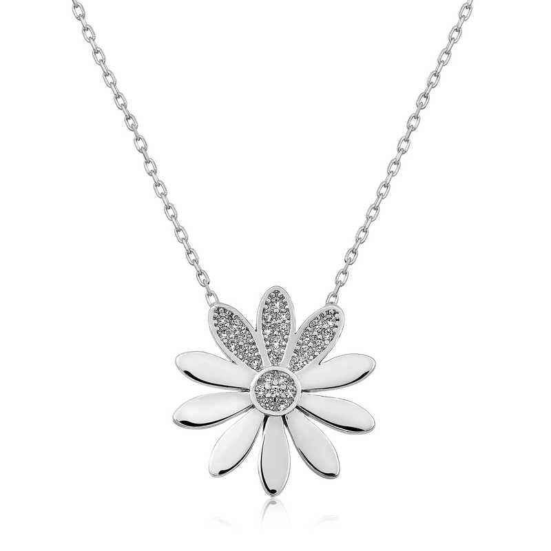 Flower Women's Silver Necklace