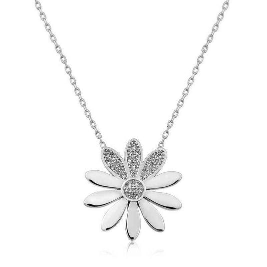 Flower Women's Silver Necklace