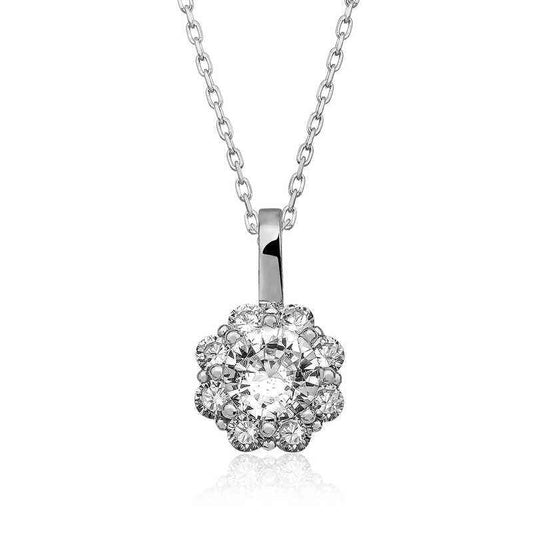 Flower Women's Silver Necklace