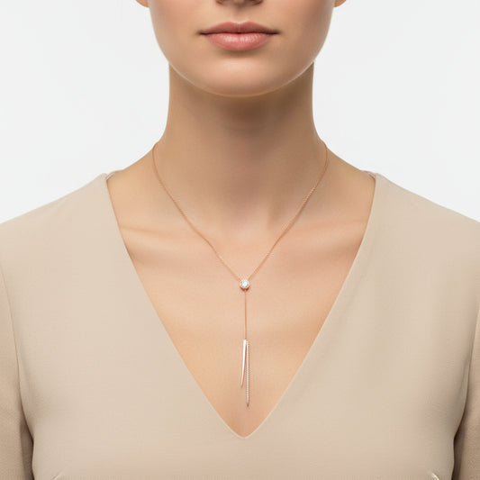 Rod Women's Silver Necklace