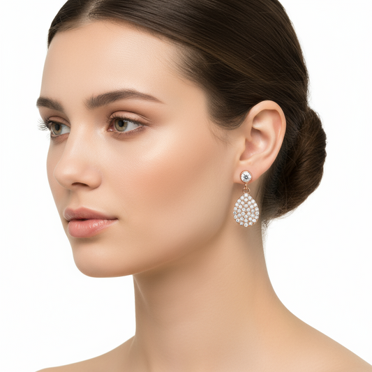 Silberne Tropfenohrringe