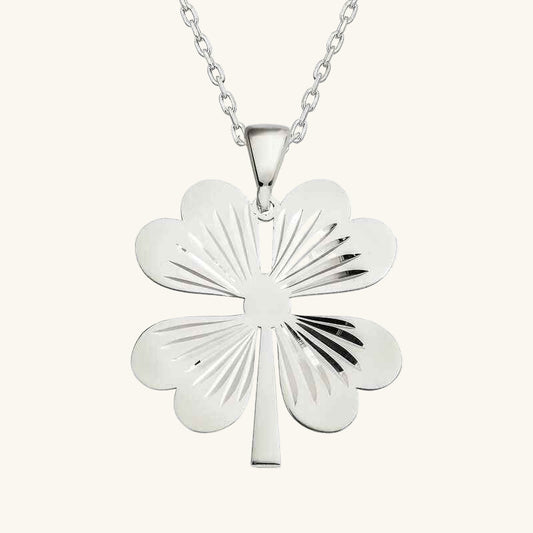 Four-Leaf Clover Women's Silver Necklace