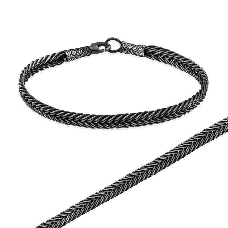 Hand-Woven Kazaziye Unisex Silver Bracelet