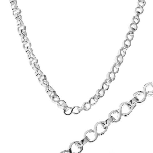 Handcrafted Infinity Men's Silver Chain
