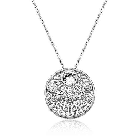Ethnic Pattern Women's Silver Necklace