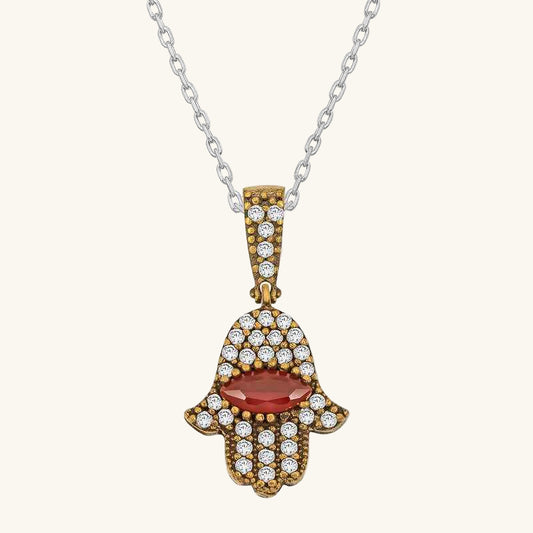 Fatma's Hand Antique Women's Silver Necklace