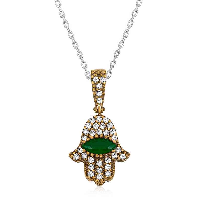 Fatma's Hand Antique Women's Silver Necklace