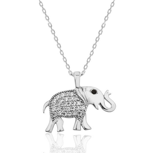 Elefant Damen Silber Halskette