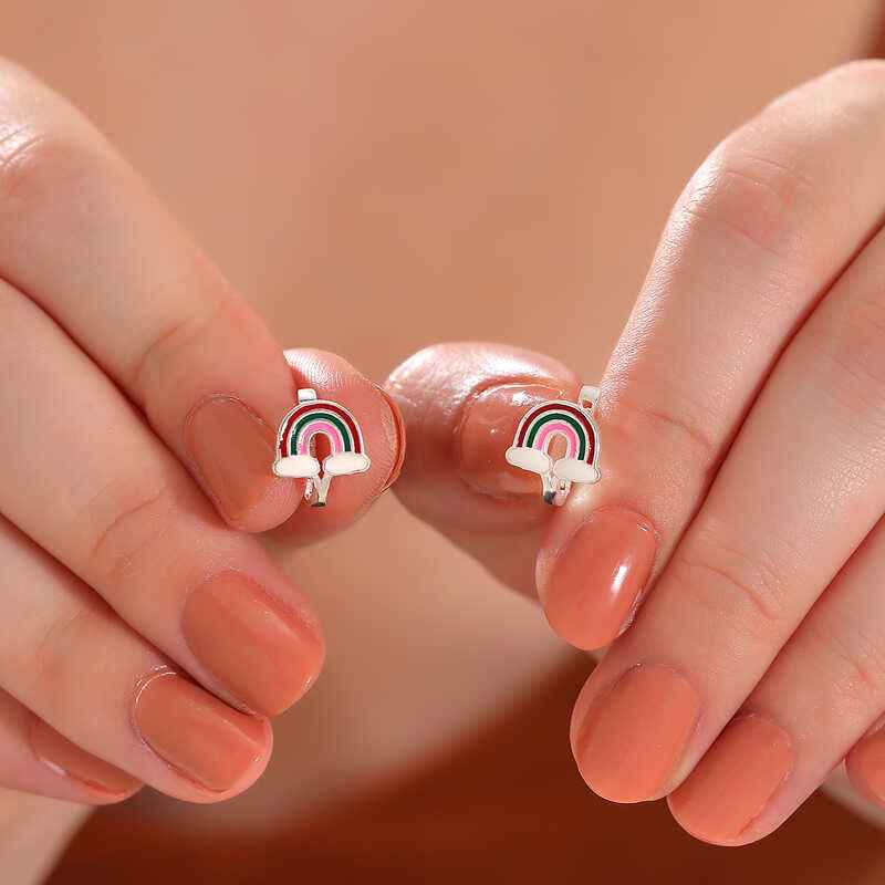 Rainbow Children's Silver Earrings