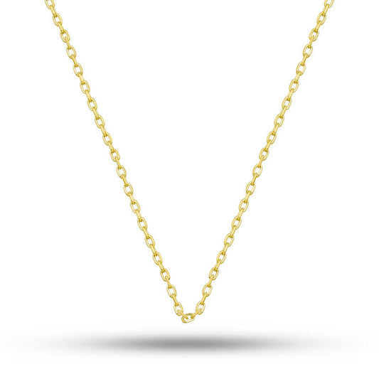 Gold Plated 0.30 Micron 45 Cm Forse Women's Silver Chain