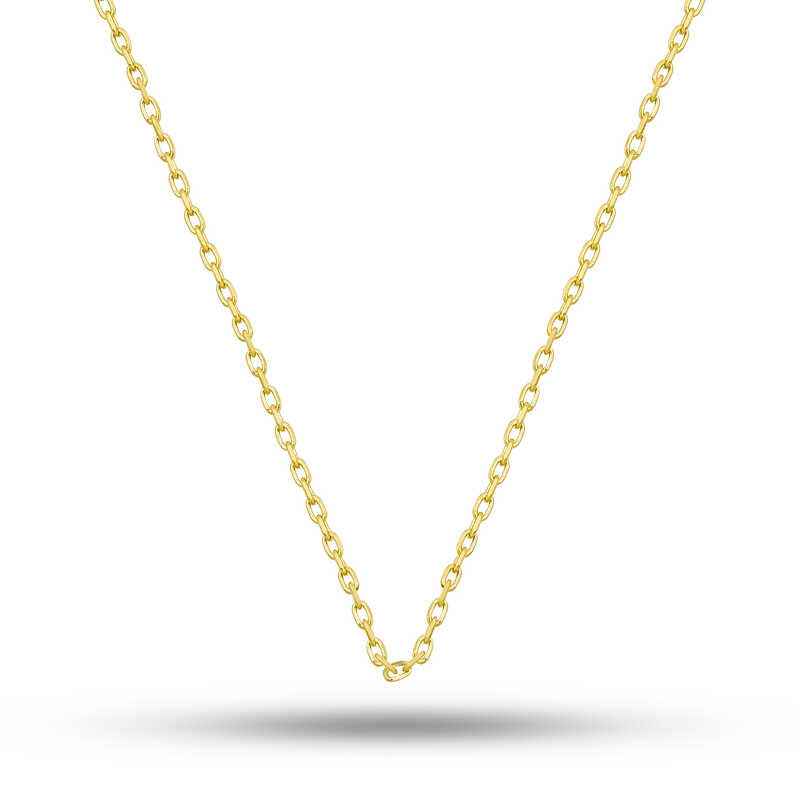 Gold Plated 0.30 Micron 50 Cm Forse Women's Silver Chain