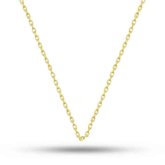 Gold Plated 0.30 Micron 50 Cm Forse Women's Silver Chain