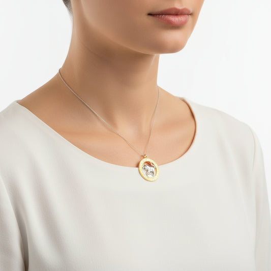 Gold Plated Taurus Zodiac Silver Necklace