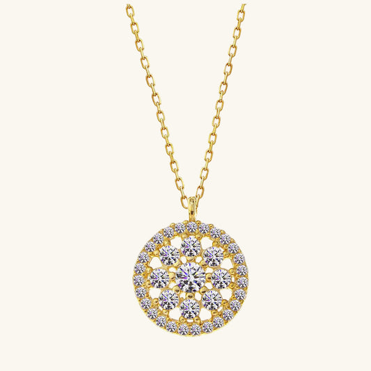 Gold Plated Flower Women's Silver Necklace