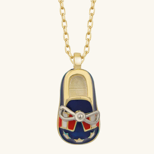 Gold Plated Boys' Shoe Women's Silver Necklace