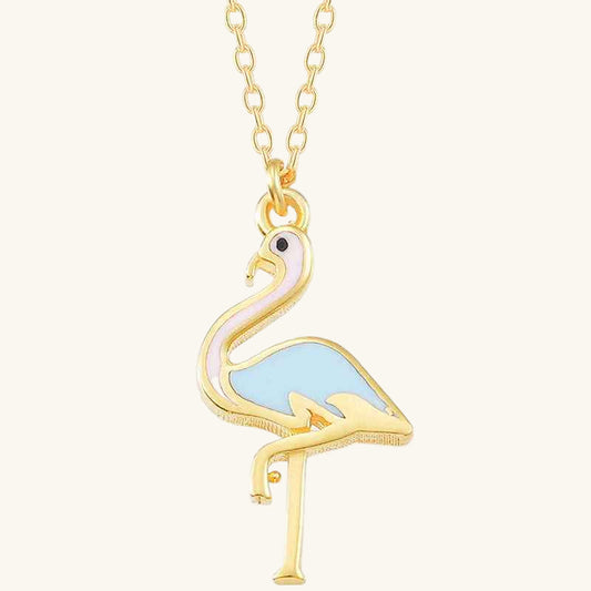 Gold Plated Flamingo Women's Silver Necklace