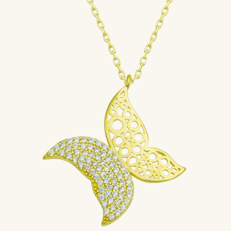 Gold Plated Butterfly Women's Silver Pendant