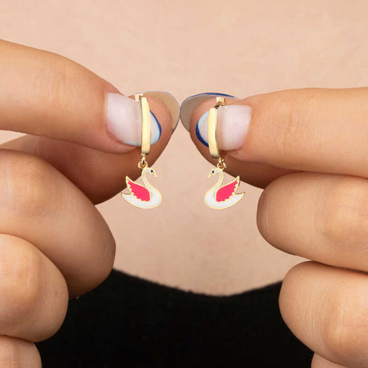 Boucles d'oreilles pendantes en argent plaqué or pour femme