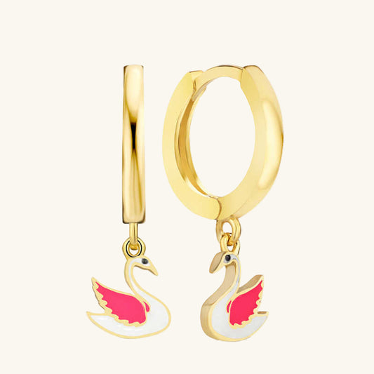 Boucles d'oreilles pendantes en argent plaqué or pour femme