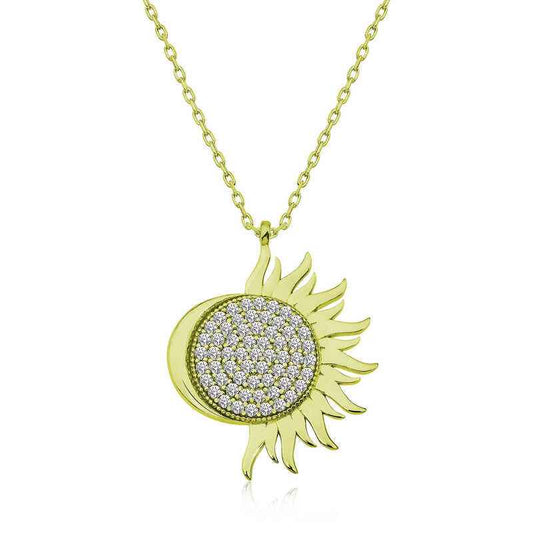 Gold Plated Mihrimah Sultan Women's Silver Necklace