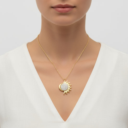 Collier en argent plaqué or Mihrimah Sultan pour femme