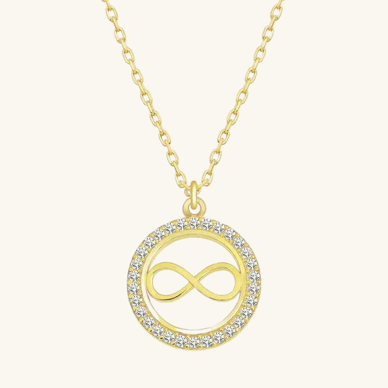Gold Plated Mini Infinity Women's Silver Necklace