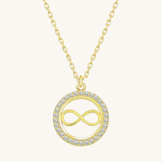 Gold Plated Mini Infinity Women's Silver Necklace
