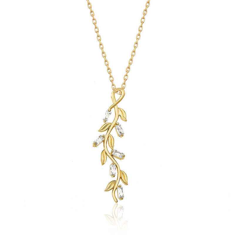 Gold Plated Ivy Women's Silver Necklace