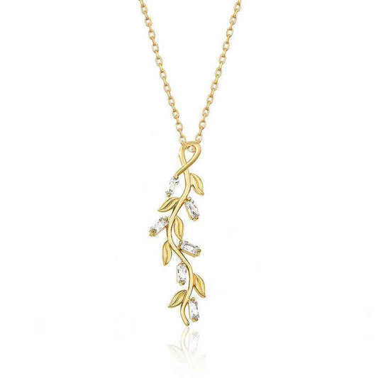 Gold Plated Ivy Women's Silver Necklace