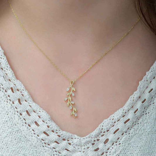 Gold Plated Ivy Women's Silver Necklace